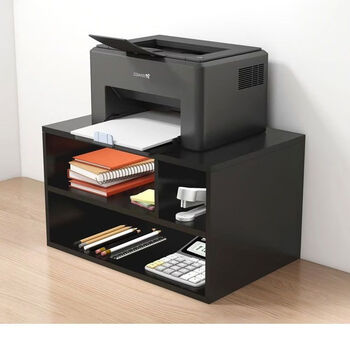 Wing fantasy office desktop storage rack pin printer rack elevated office desktop a4 paper storage rack home black
