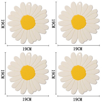 Naoiskey nordic nordic placemat insulation mat coaster table mat heat-resistant pot mat bowl mat silicone dish mat white 4 pieces 1 piece white 4 pieces