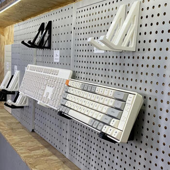 Yusenyi metal round hole hole board keyboard hanger is suitable for 6 hole diameter and 16 hole spacing. storage accessories. two 16 white keyboard racks.