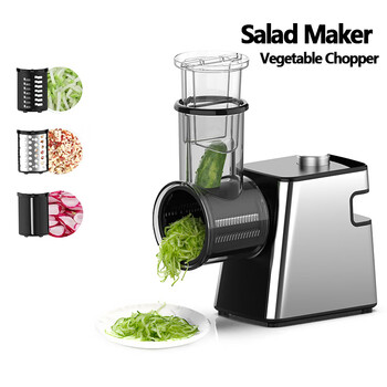 Electric vegetable cutter vegetable cutting artifact kitchen household multi-functional fully automatic potato shred slicing cutter three-knife standard model