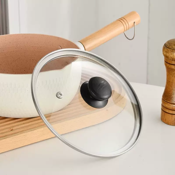 Yusenyi 16cm18cm20 transparent tempered glass pot lid household 24cm wok soup pot lid accessories universal high temperature resistance 15cm suitable for pot inner diameter 14.915.1