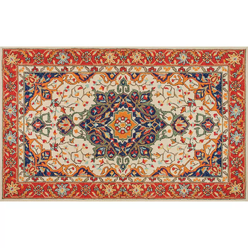 Yusenyi retro ethnic style carpet living room coffee table mat american retro bohemian moroccan bedroom bedside ethnic style 2 80x120cm wear-resistant and washable)
