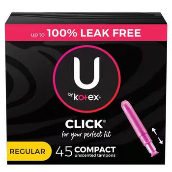 U by kotex~american kotex silk sanitary napkin tampon catheter type click plastic short catheter swimming upgrade 45 pieces-short catheter-medium size r others