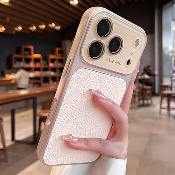 Mianyang is suitable for apple 17 mobile phone case iphone17promax new lychee skin texture 16pro with lens film 15 camera key all-inclusive 14 advanced autumn and winter 13 shell female white camera key all-inclusive * lychee skin texture * crystal lens film iphone 17