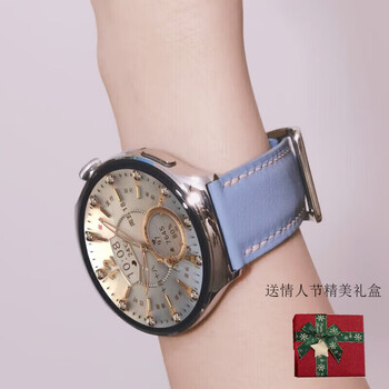Huawei xiaojinlong watch4 huawei smart watch original independent call monitoring ecg assessment health detection sports wechat business fashion ladies 520 lover gift huawei watch4 venus white swift denim blue strap