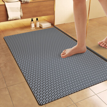 Fantasy bathroom non-slip floor mat bathroom toilet bathtub shower room anti-slip mat special anti-fall mat for the elderly to take a bath hollow suspended bathroom mat + red 6mm thickness skin-friendly and odorless 120x300cm