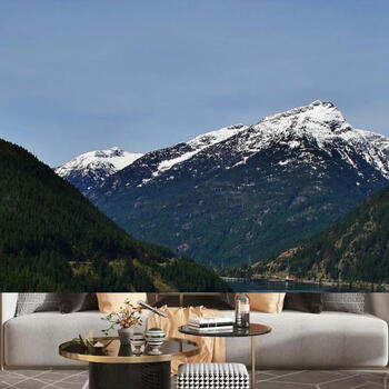 Yusenyi chinese style fortune-telling living room decoration painting landscape painting sofa background wall hanging painting horizontal version office great wall majestic style modern black aluminum alloy brushed frame 1-flat crystal porcelain (high-definition painting painting core-flat crystal porcelain-aluminum 60x120cm