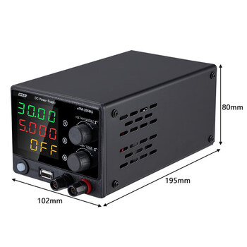 Huidianiao adjustable dc regulated power supply digital display multi-function mobile phone computer repair aging 30v5a hdn-ms305 (30v5a) one-click on and off four-digit display