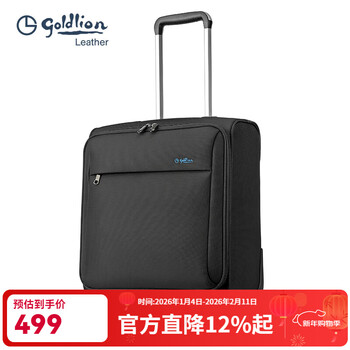 Goldlion luggage can boarding trolley case large capacity travel password lock trolley case new year gift for men zipper code lock + customs lock 16 inch can board air | suitable for short-distance travel