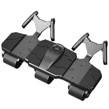 Abdominal muscle wheel automatic rebound double fitness abdominal wheel men's and women's waist sports and fitness equipment intelligent multi-function black single/double mode switch six-wheel load-bearing basic model