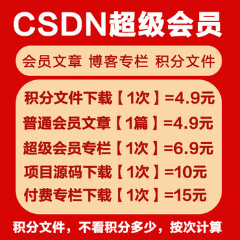 Csdn member unlocks column vip articles paid column blog points file paid resource download ordinary member article unlocks 1 article