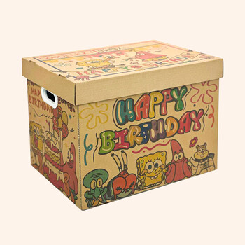 Other storage boxes with colorful creative graffiti as gifts for boyfriends and girlfriends, storage box with cute anime holiday gifts, zero sponge, color model, no. 3 box + greeting card