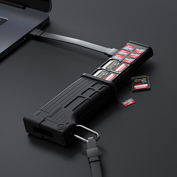 Newq all-in-one high-speed card reader usb32typec three-proof and waterproof sdtf card universal flash transfer for mobile phones and computers hs02 graphite black usb3.2_gen_1