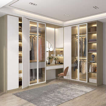 He jiagong gold medal wardrobe overall walk-in customized wardrobe cloakroom home bedroom cabinet customized customized prepaid payment order free bedding set worth 888 yuan, free installation with doors and cabinets available at the store