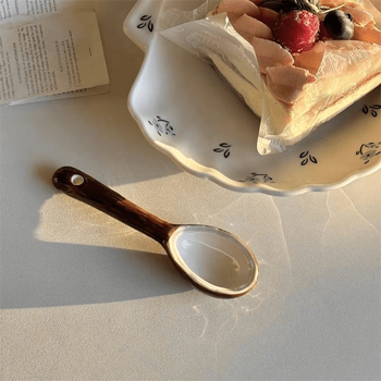 Tuojin japan imported quality creative cute coconut shell design coffee cup kiln-turned ceramic cup niche afternoon tea mark single coconut spoon