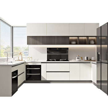 Yusenyi kitchen cabinet home style quartz stone countertop integrated cabinet customized prepayment understand