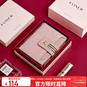 Golden fox (foxer) women's coin purse large capacity short two-fold card holder zipper money holder clutch bag birthday gift for girlfriend