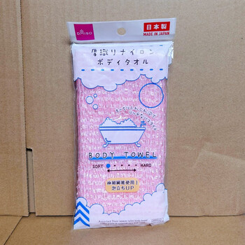 Shantou lincun double-sided bath, long back rub, mud rub, bath ball, back foaming bath, pink rub