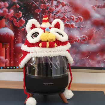 Tuosiman is suitable for harman kardon dust cap, glass 2/3/4/5 generation crystal 3/4/5 generation speaker accessories, protective cover, creative cartoon hat, audio decoration accessories, new year model - booming