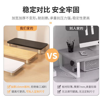 Wing fantasy 3 low computer stand 5 desktop computer stand 4 base monitor raised storage rack white/log color customized delivery within 48 hours