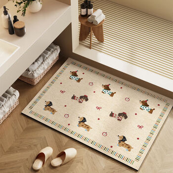 Fantasy floor mat entrance toilet mat absorbent foot mat mat toilet carpet n wool nap 80x120cm