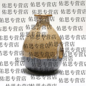 He jiagong ceramic wine bottle, one pound or two pounds of white wine empty bottle, antique earthenware wine jar, wine jar, household small flask wine, one pound of hand-caught tiger + cork 0ml