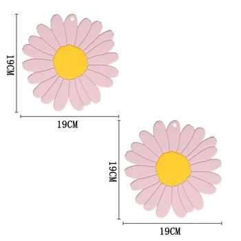 Naoiskey nordic placemat insulation mat coaster dining table mat heat-resistant pot mat bowl mat silicone dish mat dark powder 2 pieces 1 piece dark powder 2 pieces