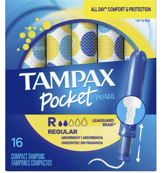 1tampax pearl catheter tampons mixed pack non-leaking menstrual napkins 96 count upgraded medium flow 16 count pocket pack