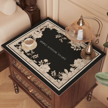Fantasy bedside table mat table mat bedroom dust cover washing machine cover towel romantic flowers sheepskin pattern 40x55cm