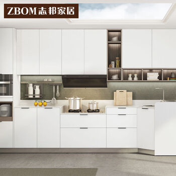 Fantasy kitchen cabinets zhibang integrated cabinets in-line kitchen cabinet design anhui hefei cabinets 3-meter base cabinet + 3-meter countertop + 1-meter wall cabinet kitchen cabinet package