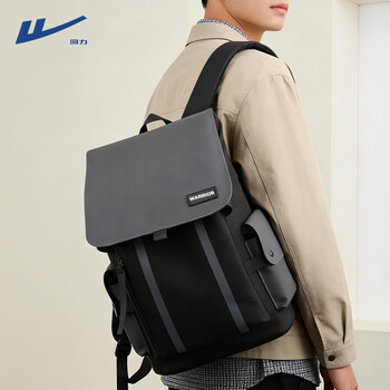 Backpack for men, middle and high school students, casual large-capacity schoolbag, college student backpack, commuter computer bag, travel bag, gray