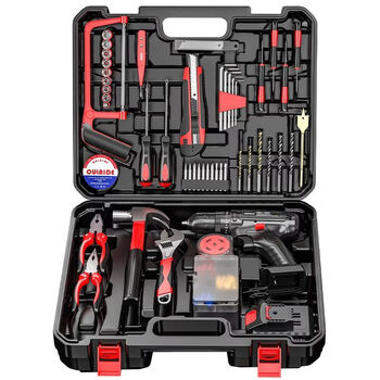 Oled 21v hand drill electric screwdriver lithium electric drill home charging high-power electric drill electric tool box 21v obsidian extreme edition + single battery home set