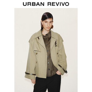 Ur2026 spring new women's charming double breasted belt belt windbreaker jacket uwg160010