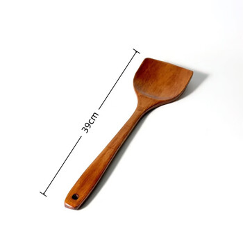 Shantou lin village he shike wooden pot spatula kitchenutensils kitchen utensils cooking spatula cooking wooden spatula old lacquer spatula 39*9.5cm about 65g