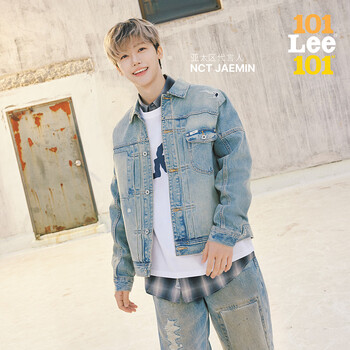 Lee nct jaemin same style 101j western denim jacket mall style 26 spring new arrival comfortable version for men medium light blue s