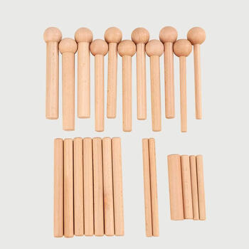 Fantasy matchsticks, wooden sticks, hole board accessories, round wooden sticks, smooth painted chamfers, 15mm diameter, 8cm long, 4 matchsticks