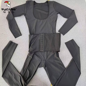 Woodpecker (tucano) body shaping one-piece body shaping autumn and winter abdominal control long sleeve caffeine shaping garment take-off body shaping postpartum trousers and waist belt 7-1137 style black xl 120-130 jin