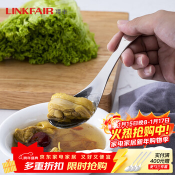 Lingfeng (linkfair) 304 stainless steel soup spoon, soup spoon, meal spoon, eating spoon, children's spoon, kada series table spoon (pack of 5)