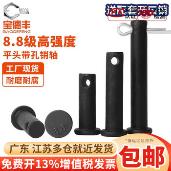 Baodefeng gb882 pin high strength 8.8 level pin flat head with hole cylindrical pin interspersed pin positioning pin m20x60 2 sets