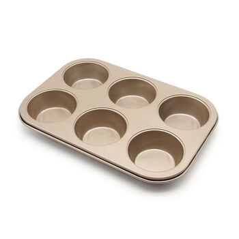 Plum self-retained paper cup 6 mold finn cup muffin baking pan household baking tools non-stick gold 6-cup paper tray only