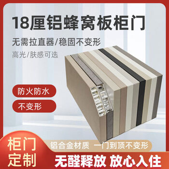 Huaxia princess 18cm honeycomb panel self-installed cabinet door custom pet skin-feel high-gloss aluminum alloy wardrobe door kitchen cabinet door customization 18cm aluminum honeycomb spc aviation board cabinet door