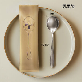 Miaopule biodegradable disposable cutlery set meal steak cutlery individually packed mooncake takeaway phoenix tail spoon 500 sets