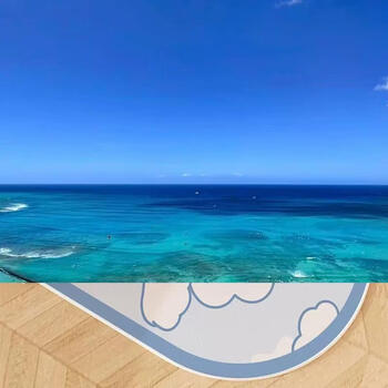 Yusenyi children's room desk floor mat bedroom reading area computer chair anti-slip carpet home study swivel chair jade gui dog 3x (arch) 6544 90x60cm (soft, comfortable and fine-feeling)