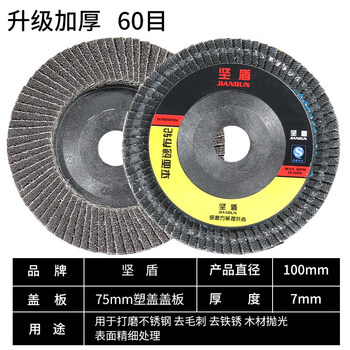 Tongdatong louver blade 100 type angle grinder polishing sheet louver wheel angle grinding sheet stainless steel polishing sheet abrasive cloth wheel strong shield thickened small plastic cover 60 mesh 40 pieces - wear resistant