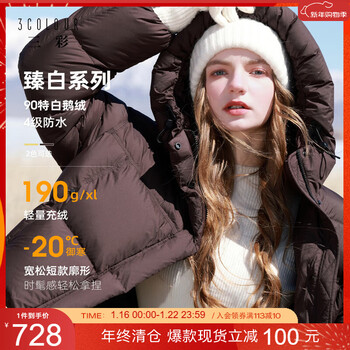 Sancai 2025 new winter hooded goose down jacket waterproof easy care down jacket m