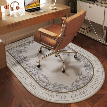Fantasy round computer chair mat floor mat bedroom study table chair foot mat study swivel chair desk carpet pious midsummer large round corner 140x200cm easy to care for and not easy to shed lint