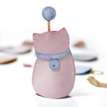 Other/other key cases for women, handmade genuine leather, universal pull-out large-capacity car key case storage, creative men's simple home use, fog wax powder