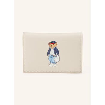 Polo ralph lauren women's wallet multi-card storage coin storage convenient opening and closing non-slip edge matte three card slots creme one size