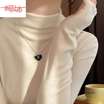 Yalu half turtleneck double-sided german velvet bottoming shirt for women 2025 new autumn and winter long-sleeved velvet thickened warm top, apricot high quality solid color bottoming shirt l 105-120 catties