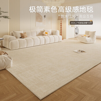 Fantasy living room carpet 2025 new high-end washable and wipeable sofa bedroom floor mat cream style waterproof and anti-fouling no-maintenance qianyou 80x120cm entry door + bedside recommendation
